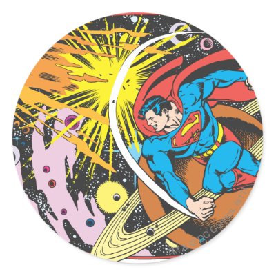 Superman in Space stickers