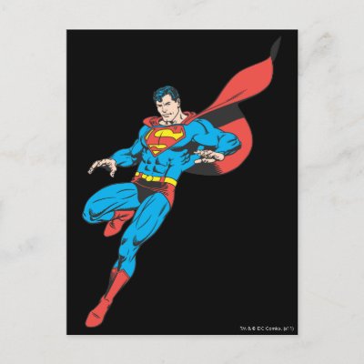 Superman Lands Lightly 2 postcards