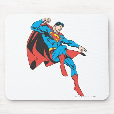 Superman Lands Lightly mousepads