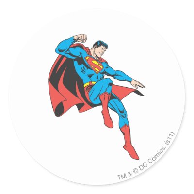 Superman Lands Lightly stickers