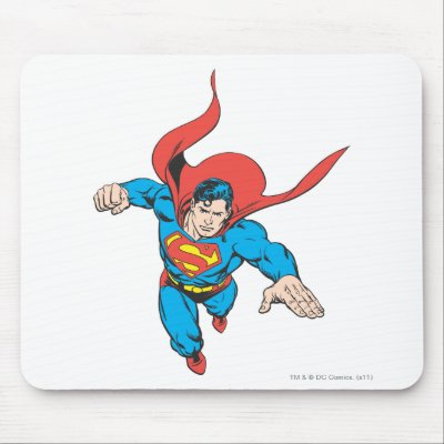 Superman Leaps Forward mousepads