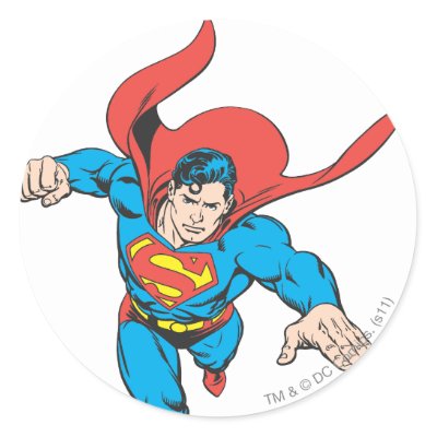 Superman Leaps Forward stickers
