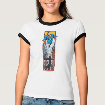 Superman Leaps From the Street t-shirts