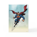 Superman leaps upward greeting card