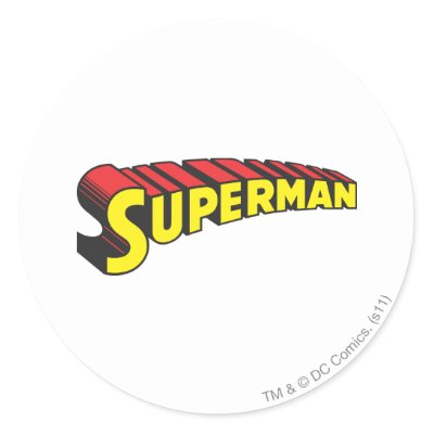 Superman Letters Yellow/Red stickers