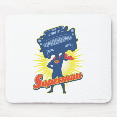 Superman lifts a car 2 mousepads