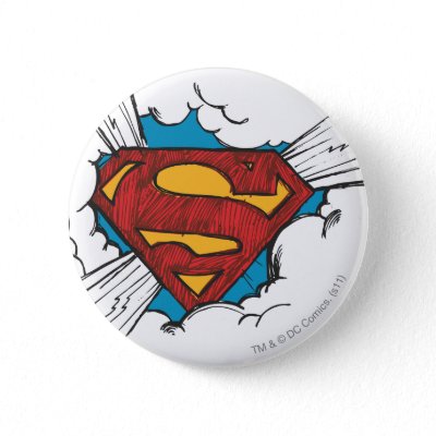 Superman logo in clouds buttons