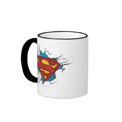 Superman logo in clouds mugs