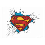 Superman logo in clouds postcards