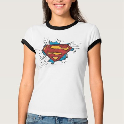 Superman logo in clouds t-shirts