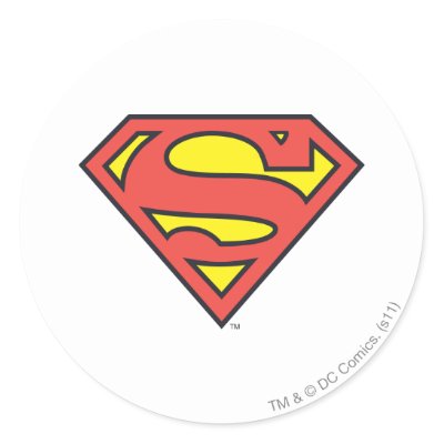 Superman Logo Design   on Superman Logo Round Sticker From Zazzle Com