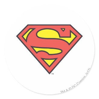 Superman Logo Round Sticker