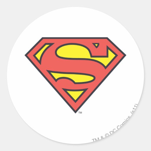 Superman Logo Round Sticker