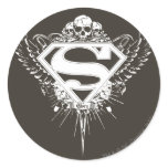 Superman Logo Round Stickers