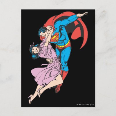 Superman & Lois in Pink postcards