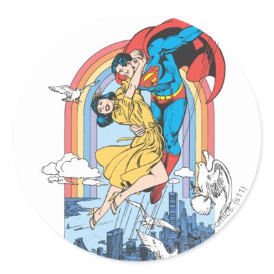 Superman & Lois in Yellow stickers