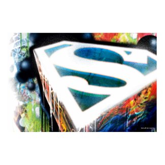 Superman Neon Graffiti Poster