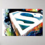 Superman Neon Graffiti Poster