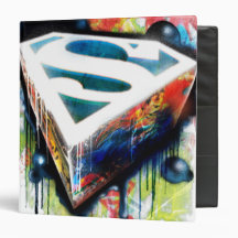 Superman Neon Graffiti Vinyl Binder