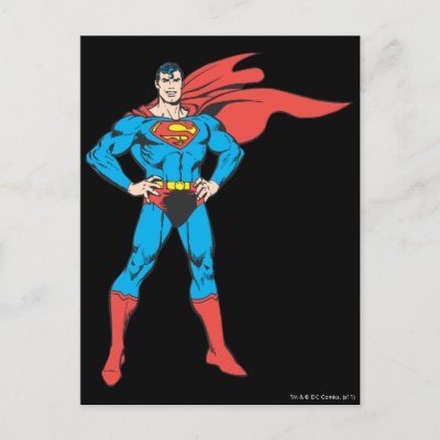 Superman Posing postcards