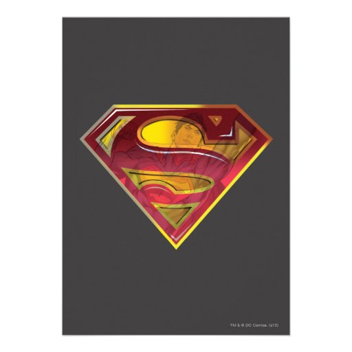 Superman Reflection S-Shield Personalized Announcements