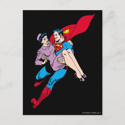 Superman rescues Louis postcards