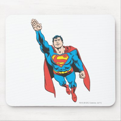 Superman Right Arm Raised mousepads