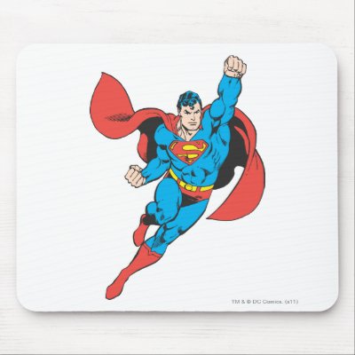 Superman Right Fist Raised mousepads