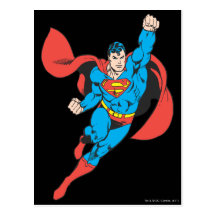 Superman Right Fist Raised Post Card