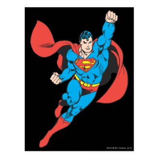 Superman Right Fist Raised Post Card