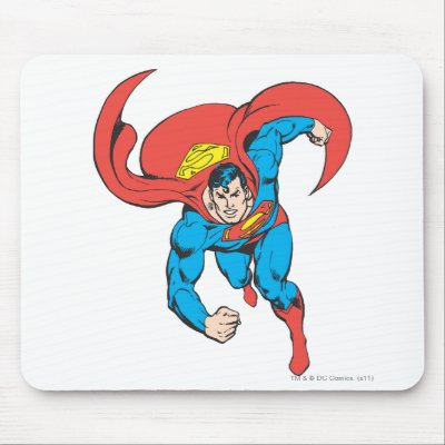 Superman Runs Forward mousepads