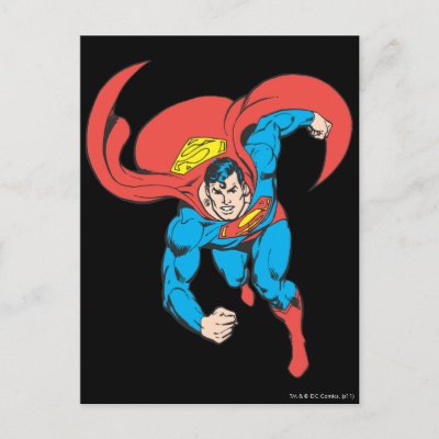 Superman Runs Forward postcards