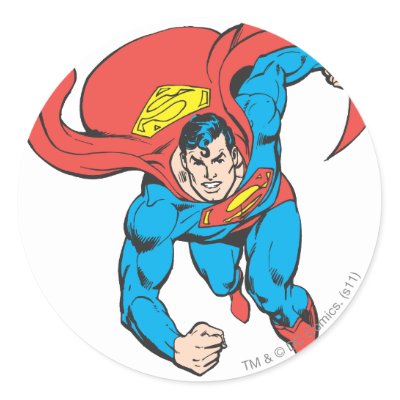 Superman Runs Forward stickers