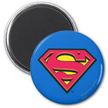 superman, superman logo, superman symbol, superman icon, superman emblem, superman shield, s shield, man, steel, clark, kent, comic, super, hero, classic logo, logo, shield, s, Magnet with custom graphic design