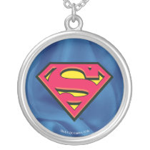 superman, superman logo, superman symbol, superman icon, superman emblem, superman shield, s shield, classic logo, man of steel, super hero, clark kent, dc comics, Necklace with custom graphic design