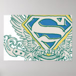 Superman Sketched Crest posters