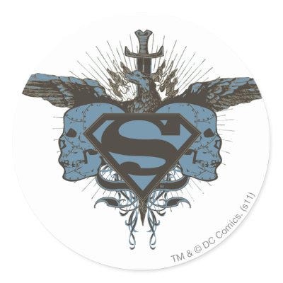 Superman Skulls - Blue stickers