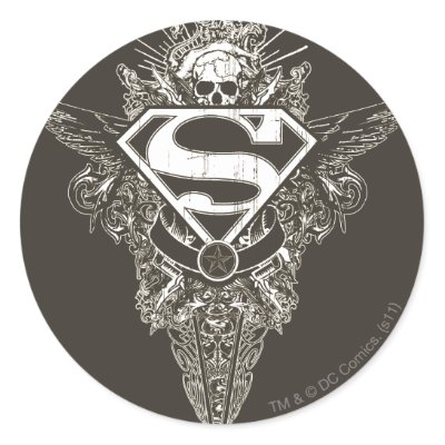 Superman,  Star and Skull stickers