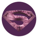 Superman Star Burst Logo Round Stickers