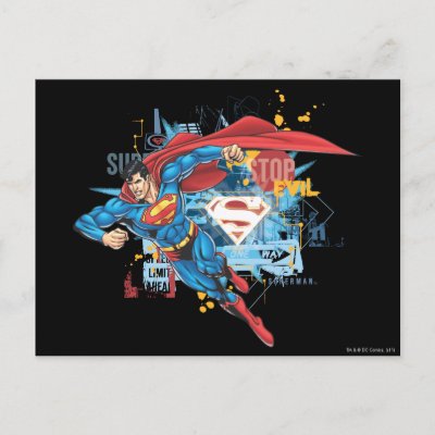 Superman - Stop Evil postcards