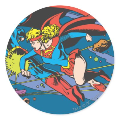 Superman & Supergirl Flying stickers