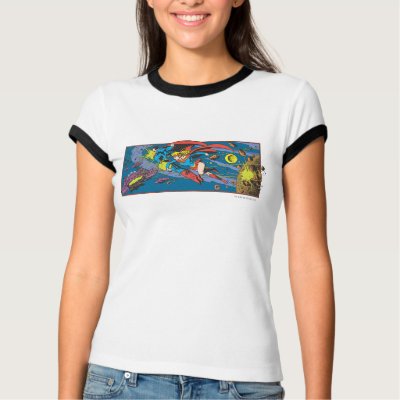 Superman & Supergirl Flying t-shirts