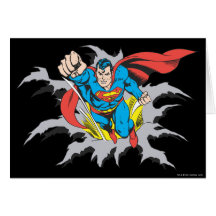 Superman Tears Thru Cards
