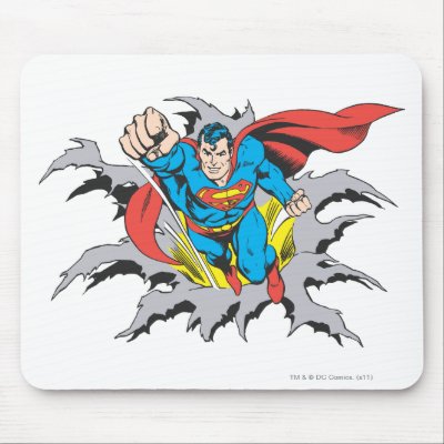 Superman Tears Thru mousepads