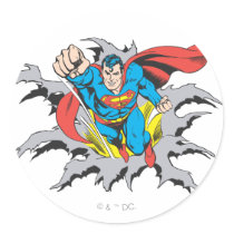 Superman Tears Thru Sticker