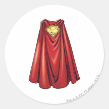 Superman - The Cape Round Stickers