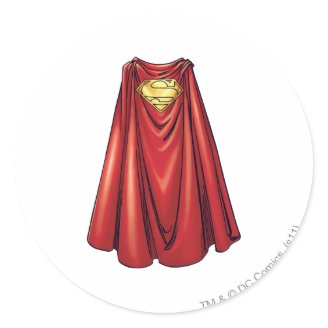 Superman - The Cape Round Stickers