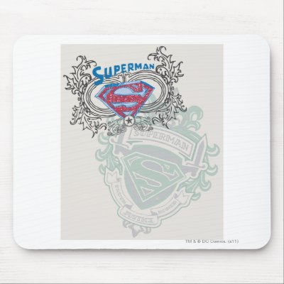 Superman Two Crest Design mousepads