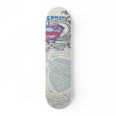 Superman Two Crest Design skateboards