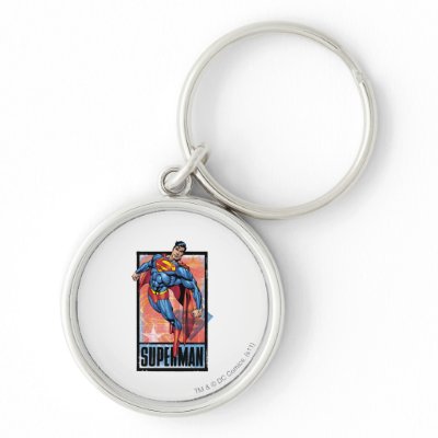 Superman with dark border keychains